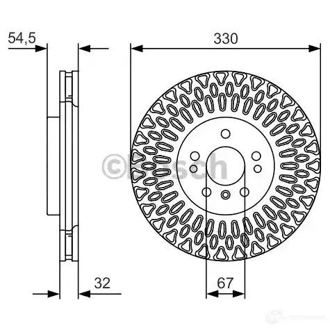 Тормозной диск BOSCH 340284 BD 2429 0986479d08 6AHIHK