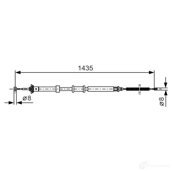 Трос ручника, стояночного тормоза BOSCH 1987477926 B C760 M50GKR 354012