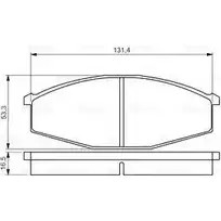 Тормозные колодки, дисковые, комплект Bosch BP1487 20863 342530 0 986 494 566