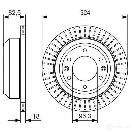 Тормозной диск BOSCH BD2 355 340593 0986479u29 8UNC5
