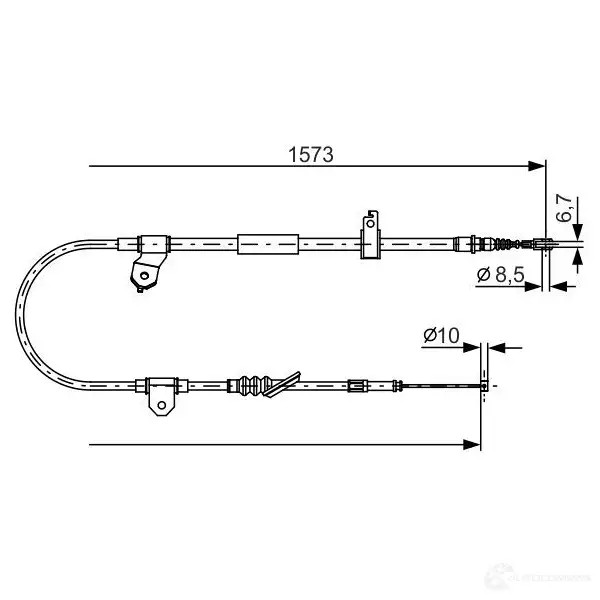 Трос ручника, стояночного тормоза BOSCH 5L5ZB 355359 1987482299 BC1 183