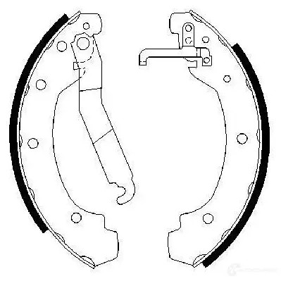 Барабанные тормозные колодки, комплект BOSCH 341553 MALUL7U 0986487389 BS 639