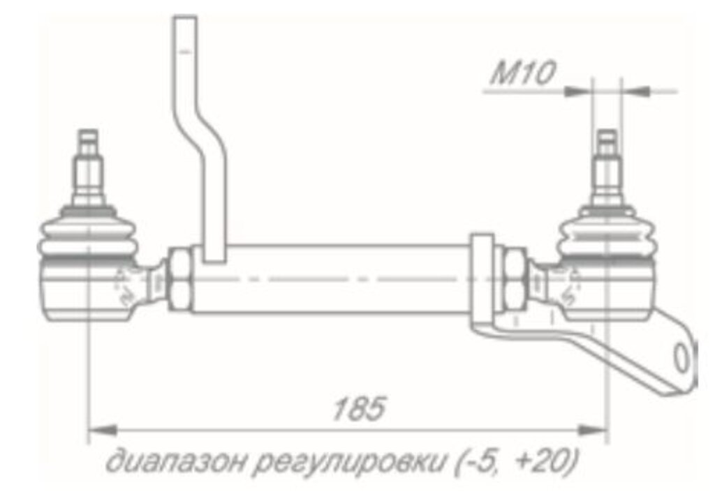 Тяга КАМАЗ-5490 привода КПП задняя в сборе ROSTAR