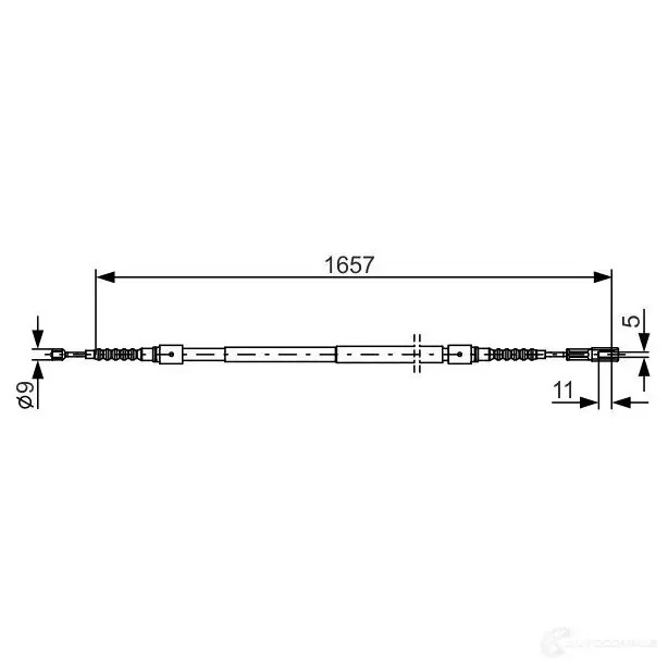 Трос ручника, стояночного тормоза BOSCH CVDON BC7 55 1987477881 353968