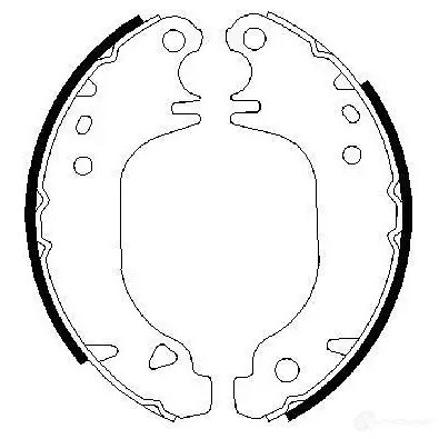 Барабанные тормозные колодки, комплект BOSCH B S524 0986487274 341477 P4IPD