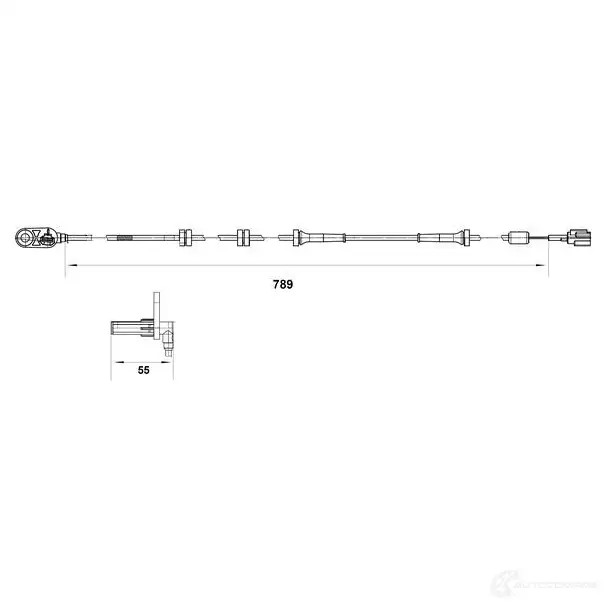 Датчик АБС BOSCH WS7465 0265007465 315355 DF 11