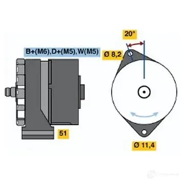 Генератор BOSCH 31 19 0986031190 331993 9TJNS