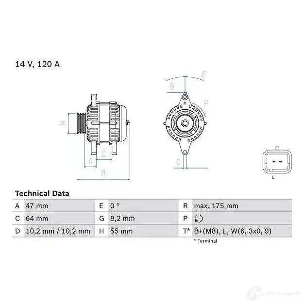 Генератор BOSCH 496 5 0986049650 333204 WA3NP