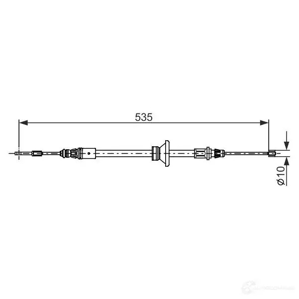 Трос ручника, стояночного тормоза BOSCH CQ3I2K 1987482677 355669 BC267 7