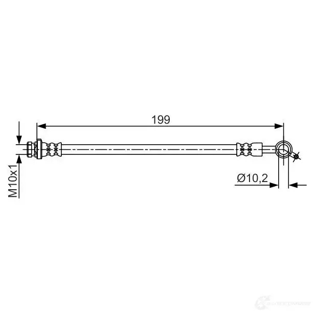 Тормозной шланг BOSCH A2DAG 354791 BH1 582 1987481698