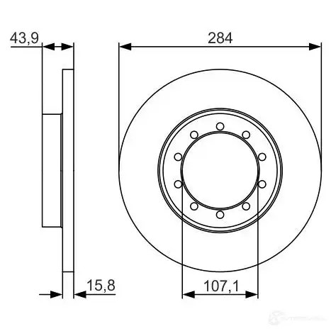 Тормозной диск BOSCH BD1 721 0986479a34 340178 01ITPT