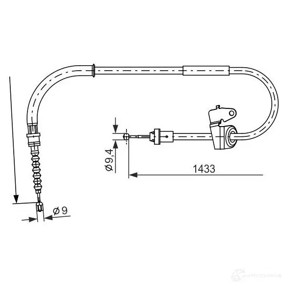 Трос ручника, стояночного тормоза BOSCH 355298 962N9OL BC223 1 1987482231