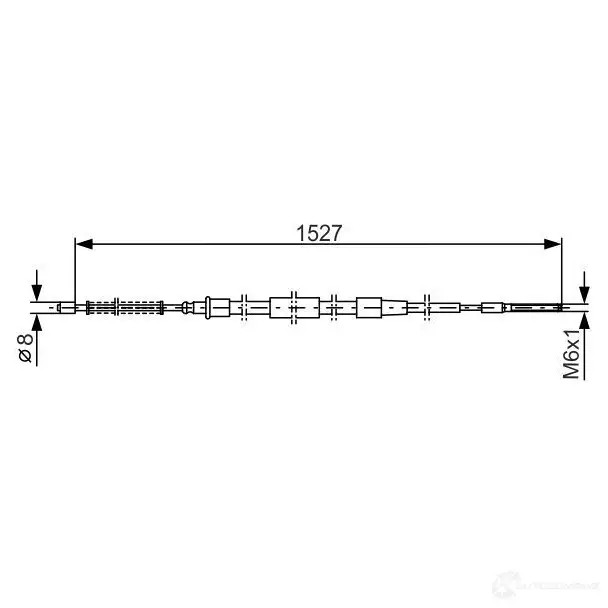 Трос ручника, стояночного тормоза BOSCH Q4PSPHL 1987477164 353416 BC1 43
