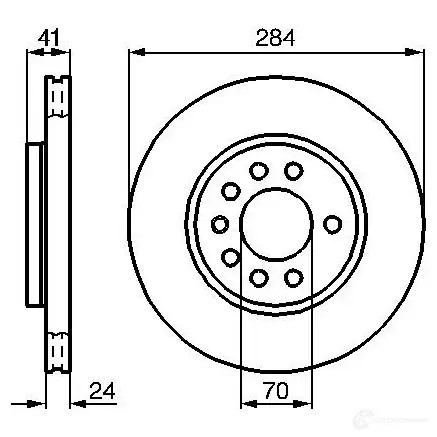 Тормозной диск BOSCH 339136 0986478717 E1 90 R -02C0348/0209 BD631