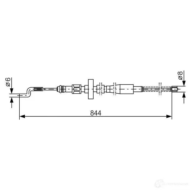 Трос ручника, стояночного тормоза BOSCH 353422 PDA8QG B C149 1987477171