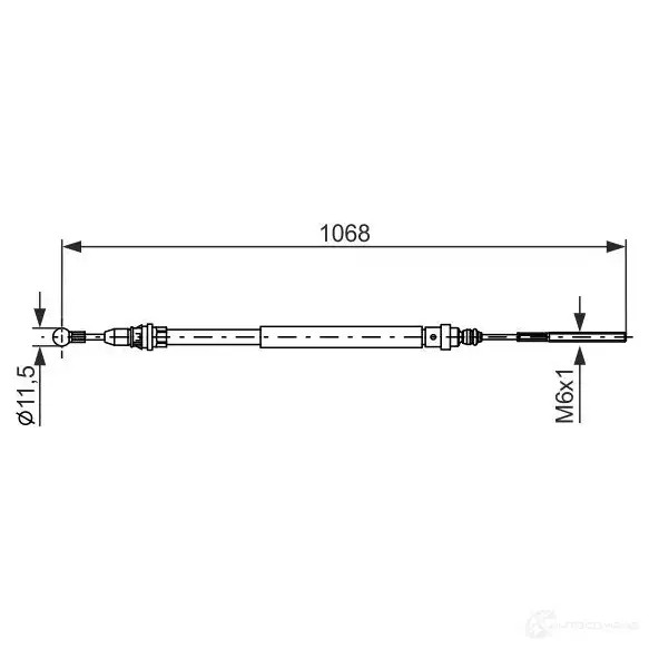 Трос ручника, стояночного тормоза BOSCH BC 575 353829 LEGX9V6 1987477713