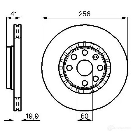 Тормозной диск BOSCH BD 458 0986478535 339000 P1YXI53