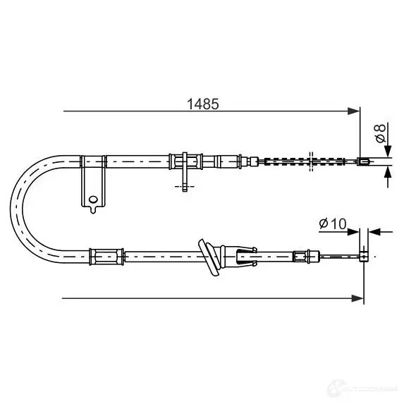 Трос ручника, стояночного тормоза BOSCH 1987477614 XOGHBW BC47 6 353733