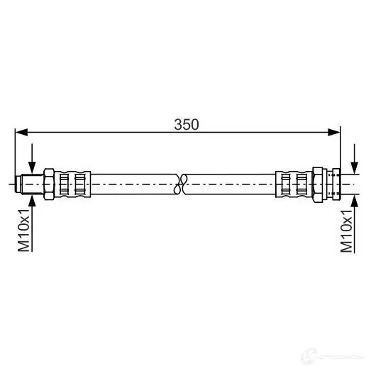 Тормозной шланг BOSCH 354418 BH1 203 CQK77 1987481311
