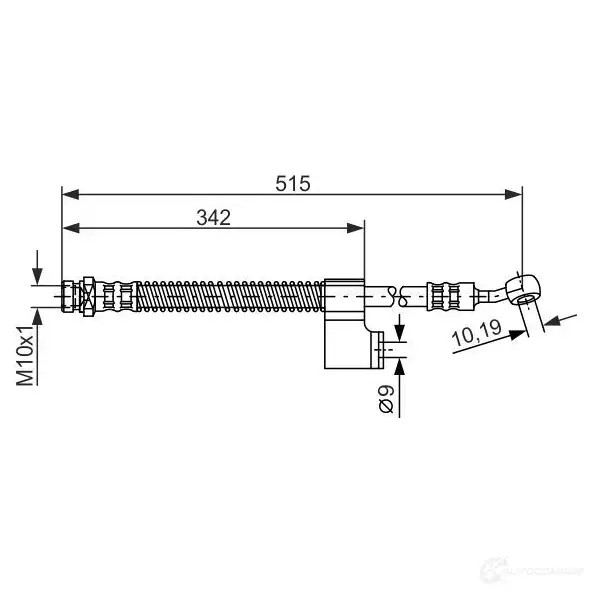 Тормозной шланг BOSCH 352763 1987476236 VD6W6 B H1435
