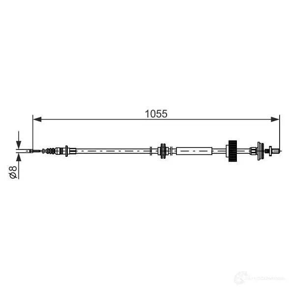 Трос ручника, стояночного тормоза BOSCH 1987482791 1425139089 BC27 91 X26C92