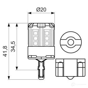 Лампа W3X16D 2.5 Вт 12 В 6000K BOSCH 1987301524 1437245352 M A6ZGJ