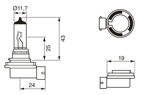 Лампа накаливания BOSCH 1987301154 78TC0 BK 1440042768
