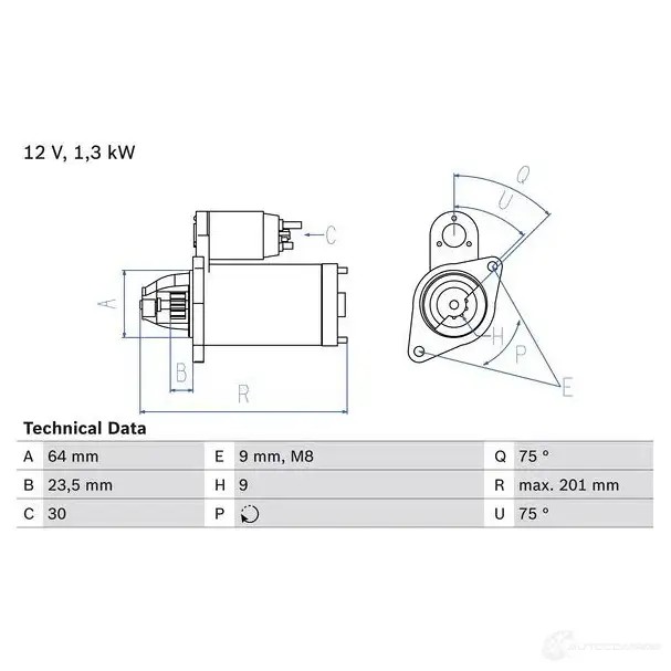Стартер BOSCH 331814 24 20 0986024200 962JAV