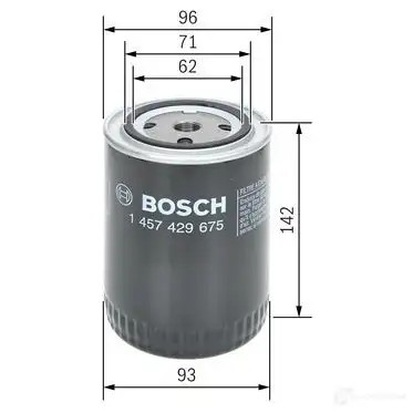Топливный фильтр BOSCH 1457429675 S91J5RS 348837 N 9675