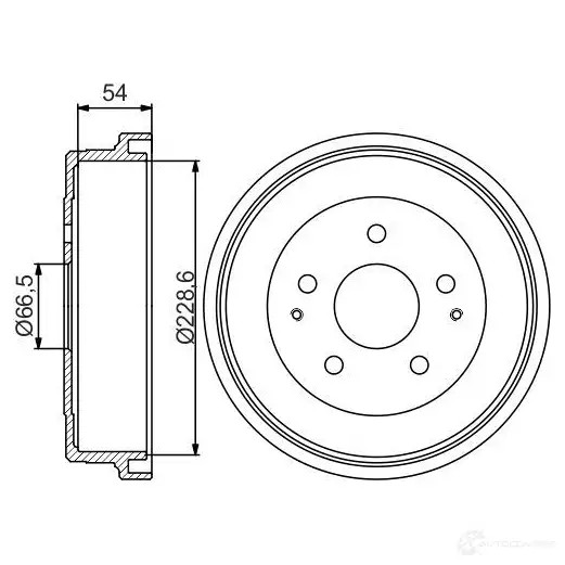 Тормозной барабан BOSCH DB30 1 1X4Q4 338626 0986477230