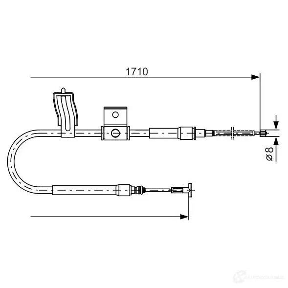 Трос ручника, стояночного тормоза BOSCH FSBSTJS 1987477829 BC 714 353927