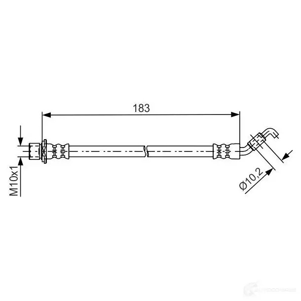 Тормозной шланг BOSCH N7P1PR 354732 B H1523 1987481639