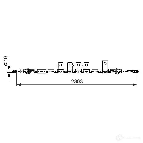 Трос ручника, стояночного тормоза BOSCH 8IUL6 F 4047025071291 1987482403 355452