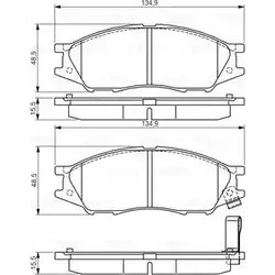 Тормозные колодки, дисковые, комплект Bosch 342705 24647 BP1539 0 986 495 146