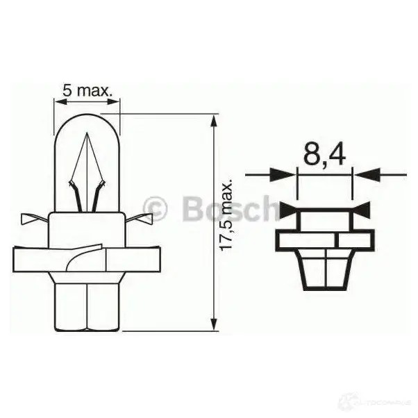 Лампа накаливания BOSCH AE3BJ55 1987302235 12V 1,2W PURE LIGHT 350338