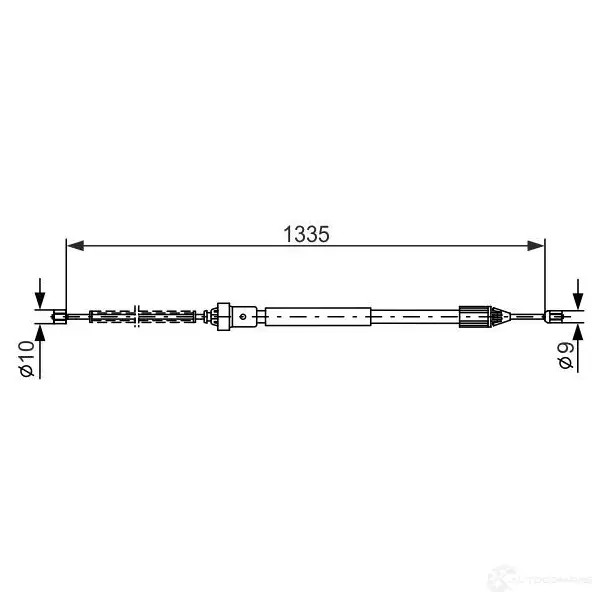 Трос ручника, стояночного тормоза BOSCH 353885 BC 634 1987477783 8WIYK2K
