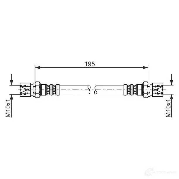 Тормозной шланг BOSCH 352614 BH 022 1987476030 DQ35ZW