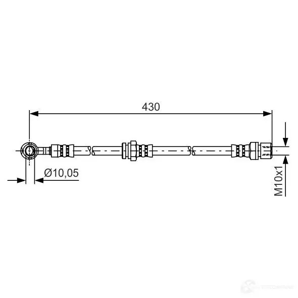 Тормозной шланг BOSCH HJH33J 1987481384 354483 BH12 72