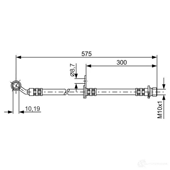 Тормозной шланг BOSCH 353302 2KHEM BH62 8 1987476986