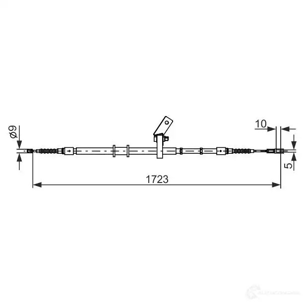 Трос ручника, стояночного тормоза BOSCH 1987482268 B C1152 L0KFTC 355330