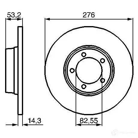 Тормозной диск BOSCH GXWUC BD7 23 0986478820 339194