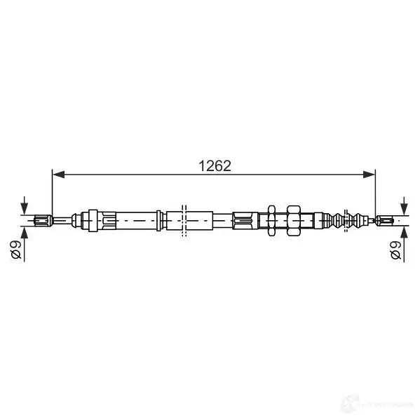 Трос ручника, стояночного тормоза BOSCH BC32 5 353598 WCNDA6 1987477439