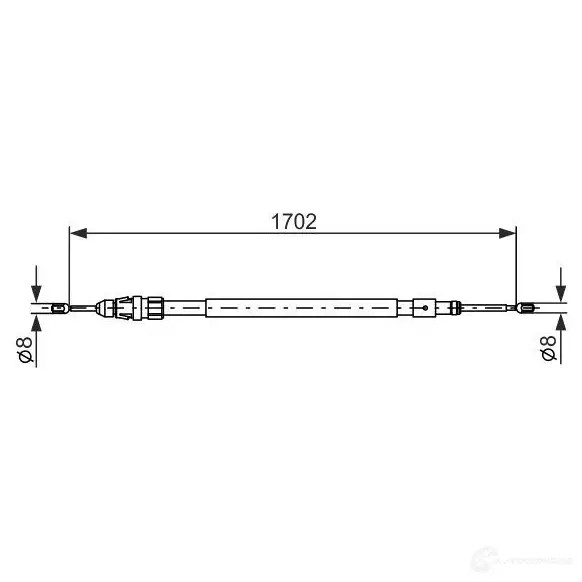 Трос ручника, стояночного тормоза BOSCH BC84 5 QY7H4 353475 1987477239