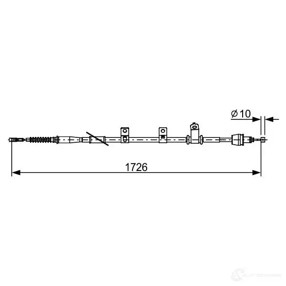Трос ручника, стояночного тормоза BOSCH Q987IT 1987482618 355617 BC26 18