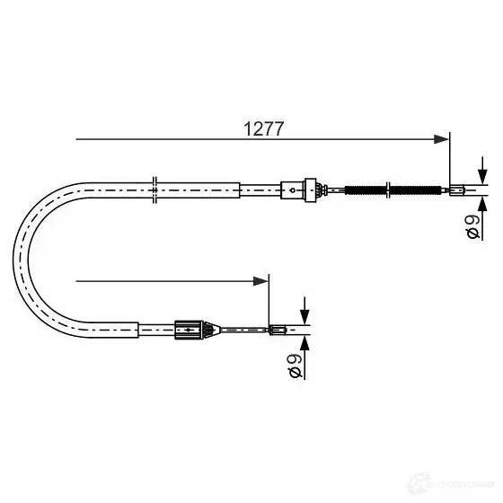 Трос ручника, стояночного тормоза BOSCH ICM7U8 353762 B C507 1987477645
