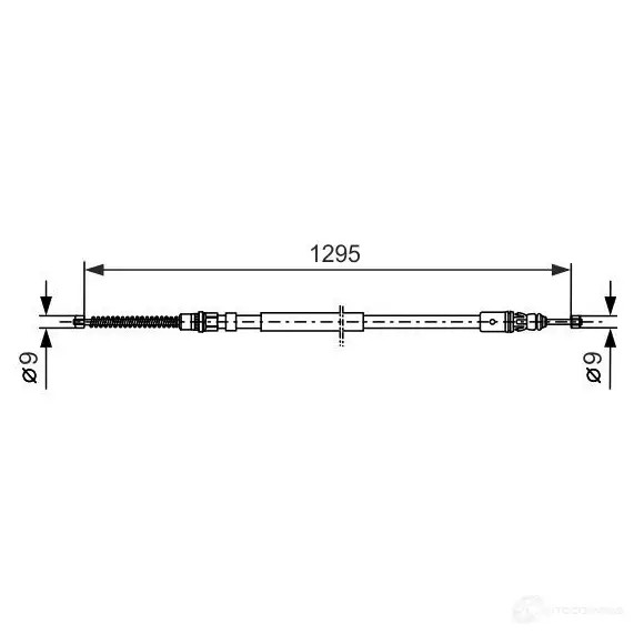 Трос ручника, стояночного тормоза BOSCH XX743H 1987477664 353781 BC 526
