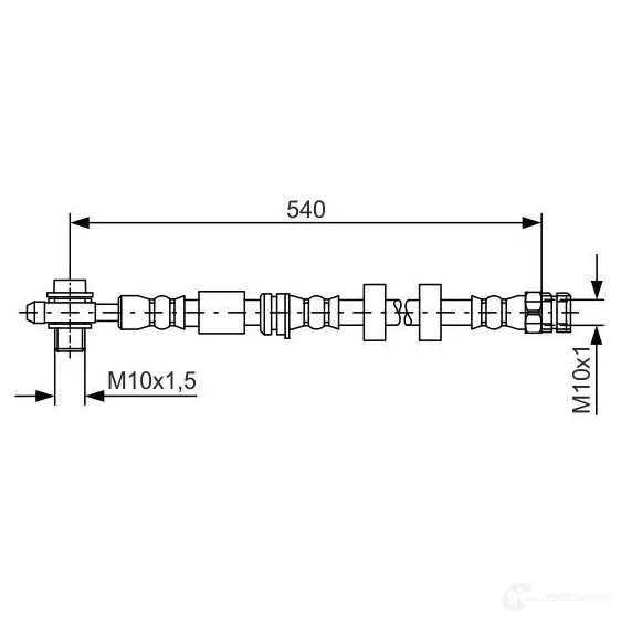 Тормозной шланг BOSCH BH14 50 354659 BH1619 1987481566