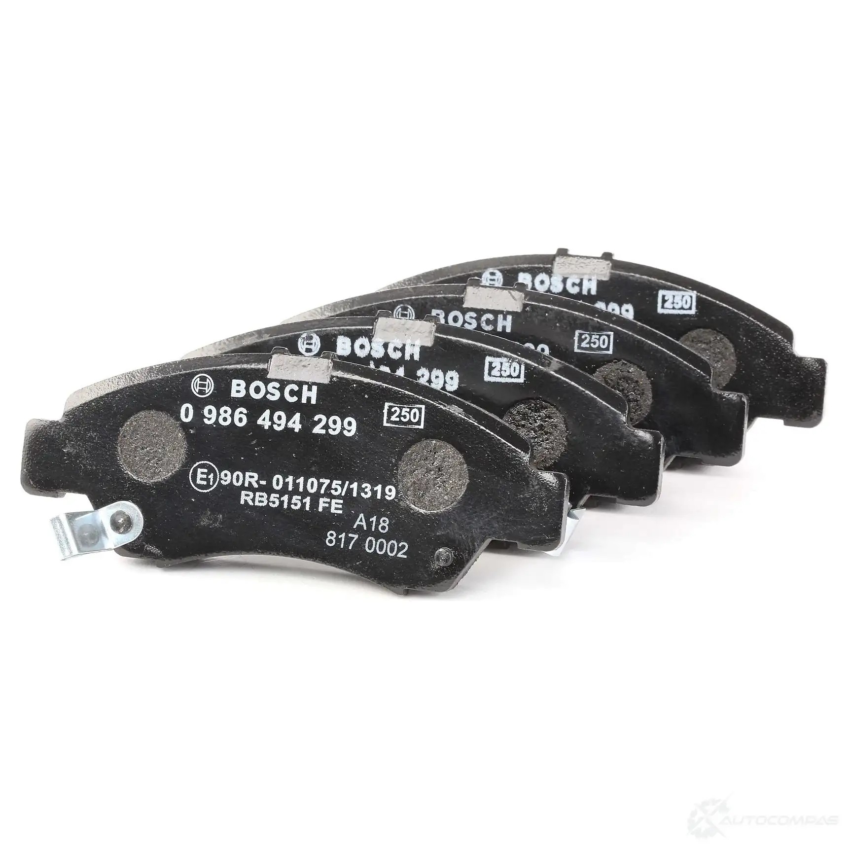 Тормозные колодки, комплект BOSCH 216 97 0986494299 BP1234 342286