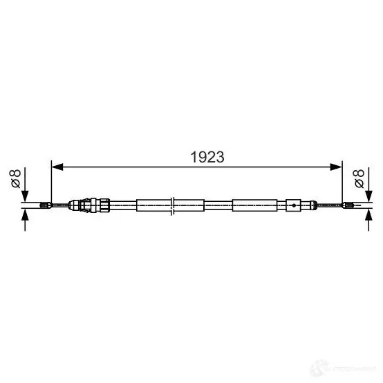 Трос ручника, стояночного тормоза BOSCH BC10 11 1987482117 355187 OBBRO