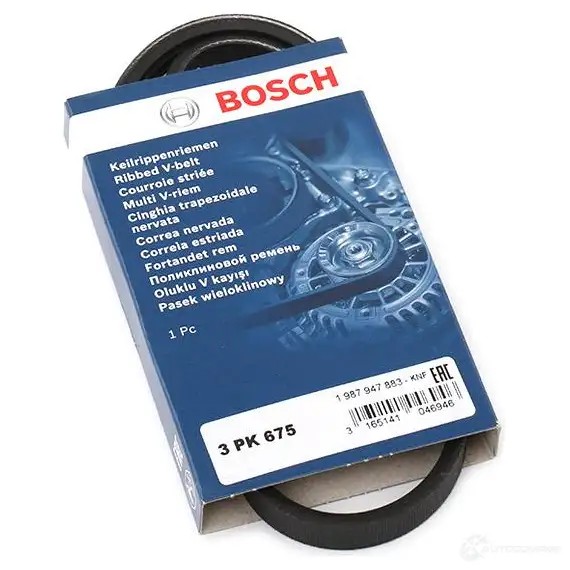 Приводной ремень, поликлиновой BOSCH 3PK 676 (HU) 356858 3 PK 675 1987947883